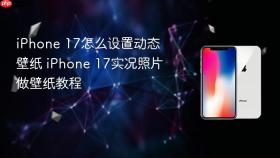 iPhone 17怎么设置动态壁纸 iPhone 17实况照片做壁纸教程