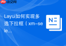Layui如何实现多选下拉框（xm-select）集成