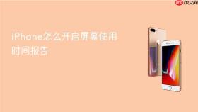 iPhone怎么开启屏幕使用时间报告