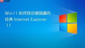 Win11 如何找回被隐藏的经典 Internet Explorer 11