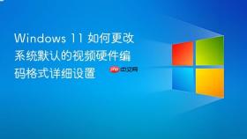 windows 11 如何更改系统默认的视频硬件编码格式详细设置