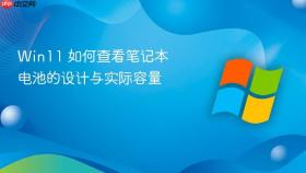 Win11 如何查看笔记本电池的设计与实际容量