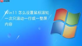 win11 怎么设置鼠标滚轮一次只滚动一行或一整屏内容