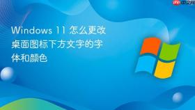 windows 11 怎么更改桌面图标下方文字的字体和颜色