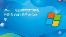win11 电脑睡眠模式唤醒后没有 wifi 信号怎么修复