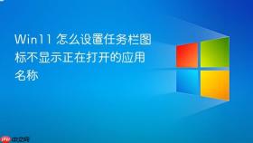 win11 怎么设置任务栏图标不显示正在打开的应用名称