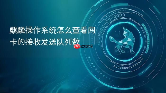 麒麟操作系统怎么查看网卡的接收发送队列数