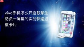 vivo手机怎么开启智慧生活负一屏里的实时快递进度卡片