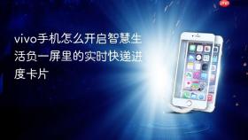 vivo手机怎么开启智慧生活负一屏里的实时快递进度卡片