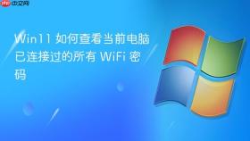 win11 如何查看当前电脑已连接过的所有 wifi 密码