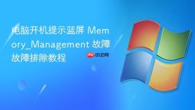 电脑开机提示蓝屏 Memory_Management 故障故障排除教程