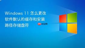 Windows 11 怎么更改软件默认的缓存和安装路径存储盘符