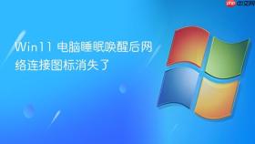 Win11 电脑睡眠唤醒后网络连接图标消失了