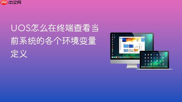 uos怎么在终端查看当前系统的各个环境变量定义