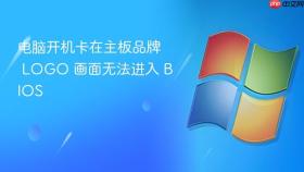 电脑开机卡在主板品牌 LOGO 画面无法进入 BIOS