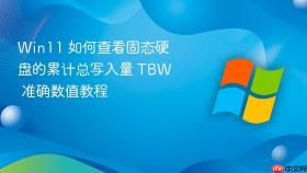 win11 如何查看固态硬盘的累计总写入量 tbw 准确数值教程