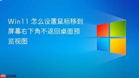 Win11 怎么设置鼠标移到屏幕右下角不返回桌面预览视图