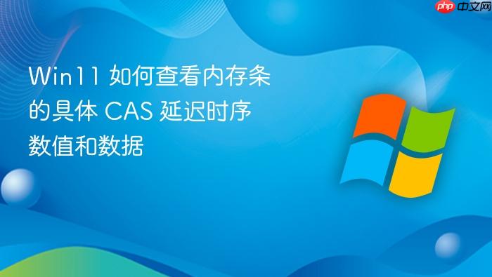 win11 如何查看内存条的具体 cas 延迟时序数值和数据