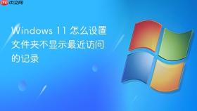 windows 11 怎么设置文件夹不显示最近访问的记录