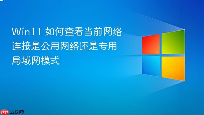 win11 如何查看当前网络连接是公用网络还是专用局域网模式