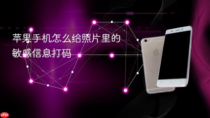 苹果手机怎么给照片里的敏感信息打码