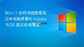 win11 如何详细查看笔记本电脑屏幕的 adobe rgb 真实色域覆盖