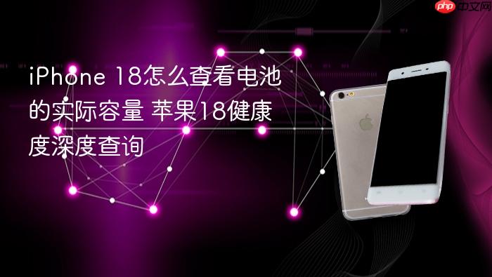 iphone 18怎么查看电池的实际容量 苹果18健康度深度查询