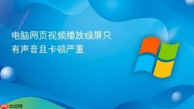 电脑网页视频播放绿屏只有声音且卡顿严重