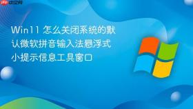 win11 怎么关闭系统的默认微软拼音输入法悬浮式小提示信息工具窗口