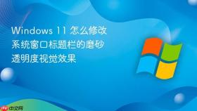 windows 11 怎么修改系统窗口标题栏的磨砂透明度视觉效果
