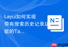 Layui如何实现带有搜索历史记录功能的Table搜索框