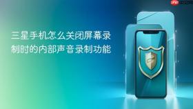 三星手机怎么关闭屏幕录制时的内部声音录制功能