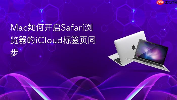 mac如何开启safari浏览器的icloud标签页同步