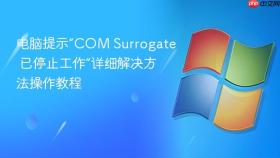 电脑提示“COM Surrogate 已停止工作”详细解决方法操作教程