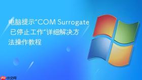 电脑提示“com surrogate 已停止工作”详细解决方法操作教程