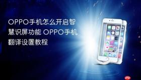 OPPO手机怎么开启智慧识屏功能 OPPO手机翻译设置教程