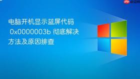 电脑开机显示蓝屏代码 0x0000003b 彻底解决方法及原因排查