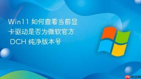 win11 如何查看当前显卡驱动是否为微软官方 dch 纯净版本号