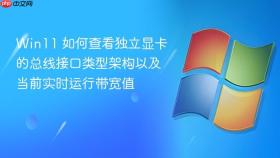 Win11 如何查看独立显卡的总线接口类型架构以及当前实时运行带宽值