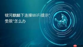银河麒麟下连接WiFi提示“受限”怎么办