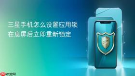 三星手机怎么设置应用锁在息屏后立即重新锁定