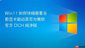 win11 如何详细查看当前显卡驱动是否为微软官方 dch 纯净版