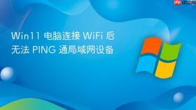 win11 电脑连接 wifi 后无法 ping 通局域网设备