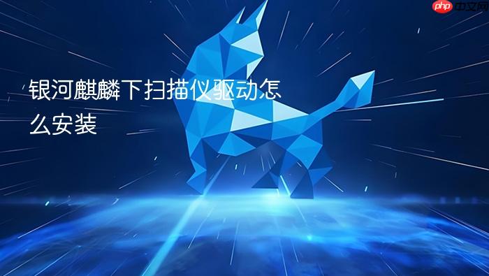 银河麒麟下扫描仪驱动怎么安装