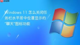 windows 11 怎么关闭任务栏水平居中位置显示的“聊天”图标功能