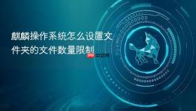麒麟操作系统怎么设置文件夹的文件数量限制