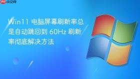 Win11 电脑屏幕刷新率总是自动跳回到 60Hz 刷新率彻底解决方法