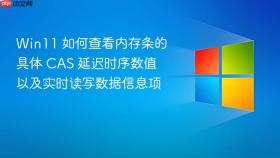 win11 如何查看内存条的具体 cas 延迟时序数值以及实时读写数据信息项