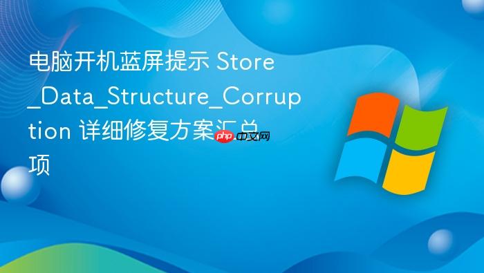 电脑开机蓝屏提示 store_data_structure_corruption 详细修复方案汇总项