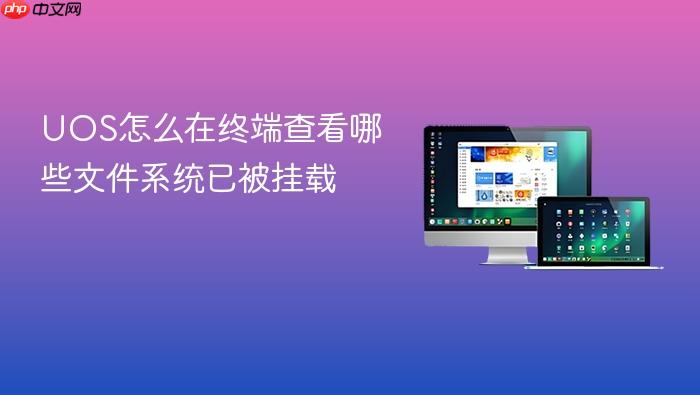 uos怎么在终端查看哪些文件系统已被挂载